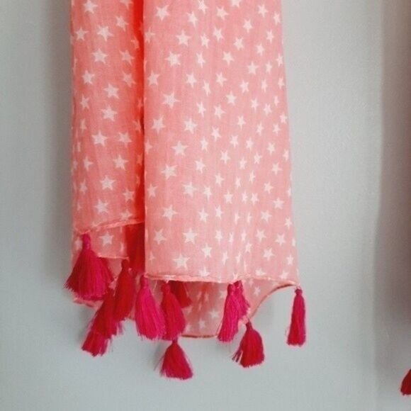 LIEBLINGSSTUCK Cotton Light Large Scarf Wrap Pink Grey & White O/S - Picture 4 of 11